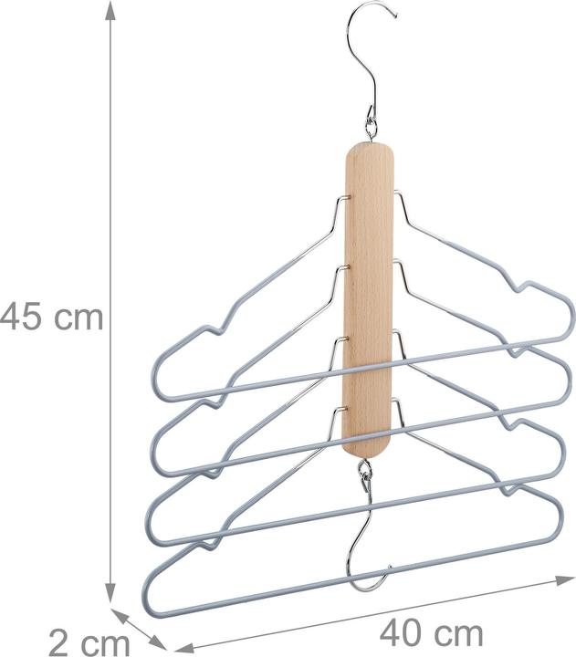 Actual product image Relaxdays 3x space-saving hangers (3x)