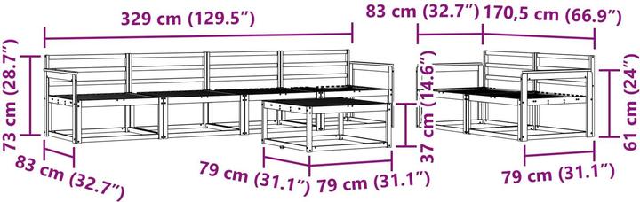 Produktbild vidaXL Outdoor-Sofa