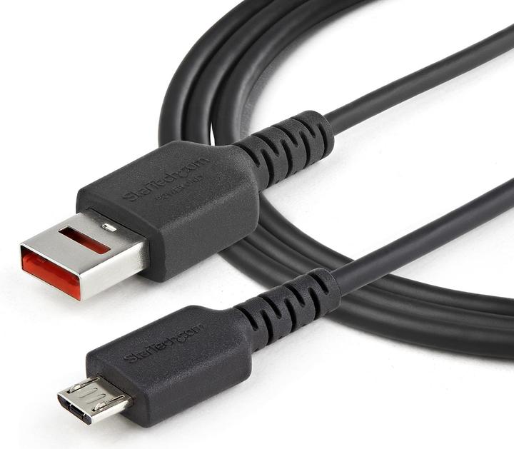 Image du produit StarTech Câble de blocage des données USB - Câble de chargement sécurisé USB-A vers USB Micro-B - Pas de (1 m, USB 2.0, 12 W)