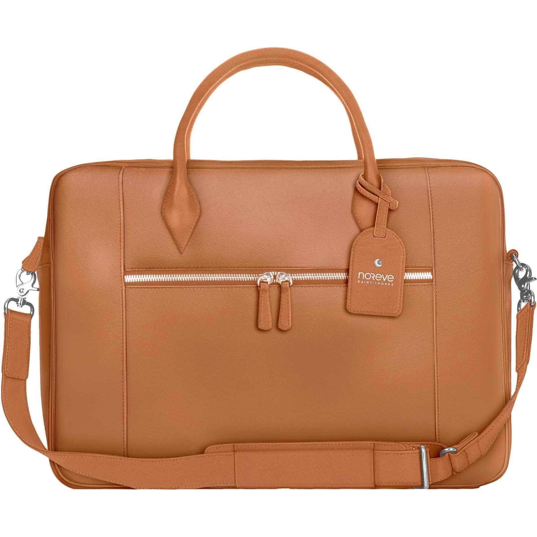 Noreve Leder-Umhängetasche (15"), Notebooktasche, Braun