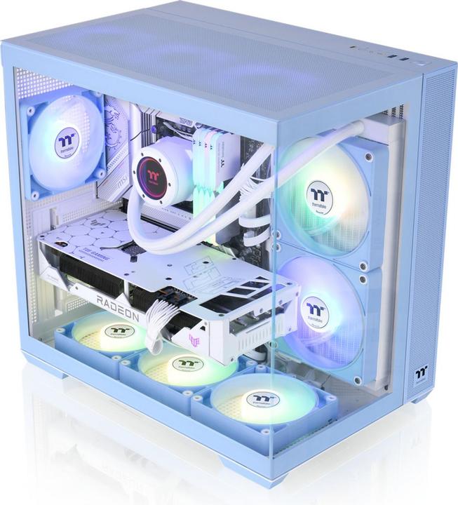Actual product image Thermaltake View 380 TG ARGB Hydrangea Blue (Mini-ITX, mATX, ATX)