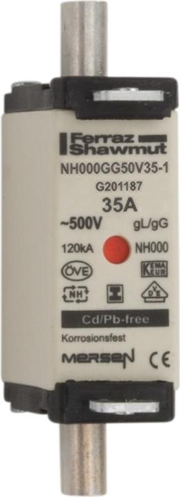 Immagine prodotto 1F647.000000 NH000 40A gG 500V NH fusibile sgl senza tensione (40 A)