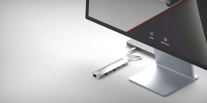 Actual product image LINQ Connects 6in1 PRO USB-C Multiport Hub 140W (USB-C, 6 ports)