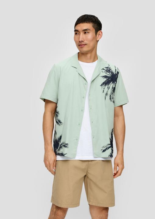 Produktbild S.Oliver Hemd Kurzarmhemd mit Frontprint aus Baumwollmix (M)