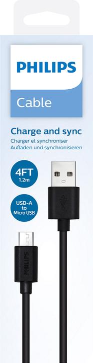 Produktbild Philips USB A to USB Micro 1.2M Cable (1.20 m, USB 2.0)