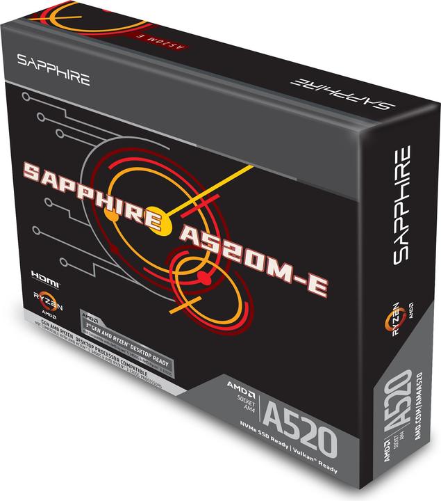 Productafbeelding Sapphire A520M-E 1xHDMI 1.4 (AM4, AMD A520, mATX)