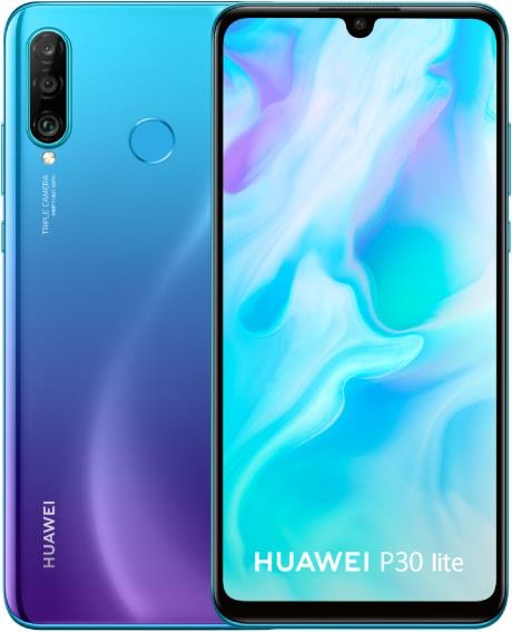 Actual product image Huawei P30 Lite (6GB) New Edition (256 GB, Peacock blue, 6.15", Hybrid Dual SIM, 48 Mpx, 4G)