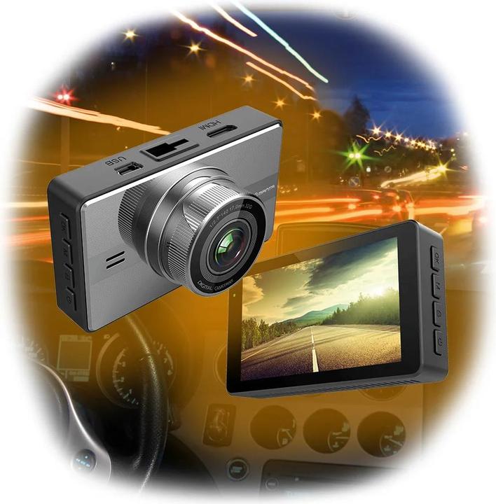 Actual product image Manta Wideorejestrator DVR503F Full HD (Accelerometer, Bluetooth, Built-in display, Built-in display, GPS receiver, Night vision, Rechargeable battery, Wi-Fi, Full HD)