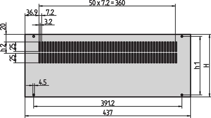 Productafbeelding Schroff Algemeen achterpaneel met ventilatieopeningen - RUECKWAND 2HE