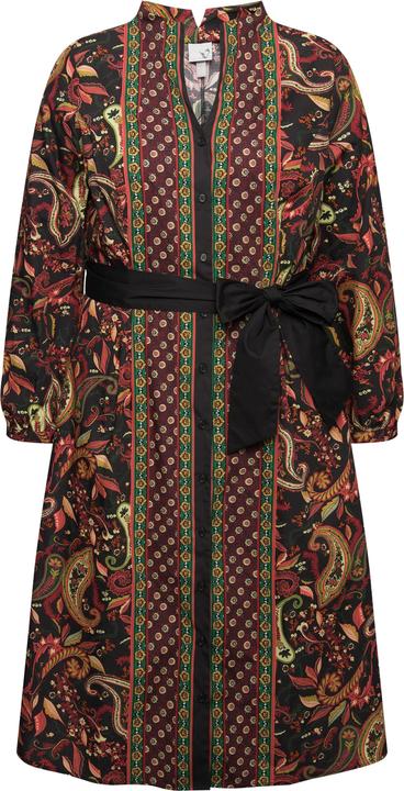 Produktbild Ulla Popken Midikleid, Landhaus-Druck, A-Linie, Kelchkragen, Langarm (46, 48)