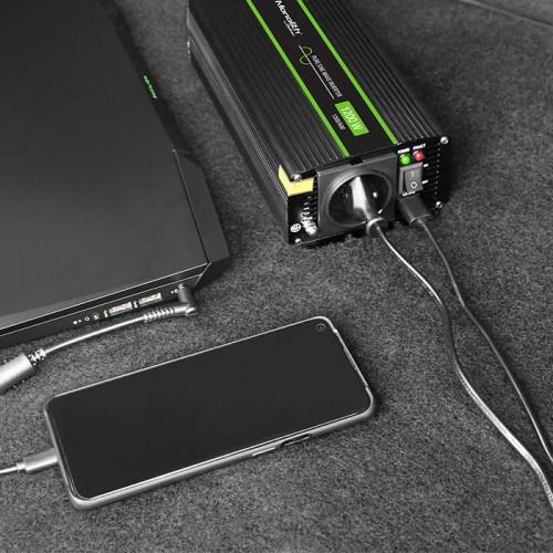 Actual product image Qoltec 51933 Pure Sine Wave Inverter
