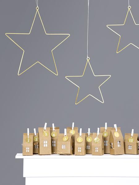 Actual product image Partydeco Metal hanging decorations Stars, mix (1 pkt / 2 pc.) (2 Piece)