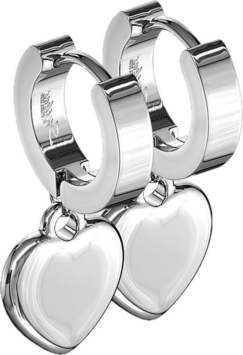 Immagine prodotto Star Piercing Orecchino a cerniera in argento con ciondolo a cuore (senza ottone, Acciaio chirurgico 316L)