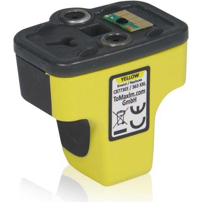 Inkadoo, Druckerpatrone, Druckerpatronen kompatibel zu HP C8773EE / 363 XL Tintenpatrone, gelb Gelb (Y)