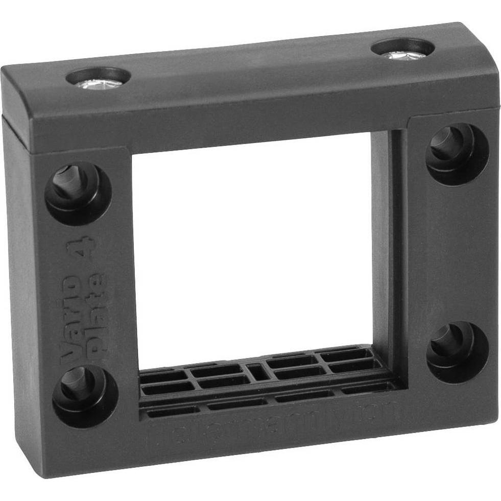 HellermannTyton, Kabelschutz + Kabelführung, VarioPlate-4 Frame-PL-BK Kabeldurchführungsrahmen halogenfrei Kunststoff Sc...