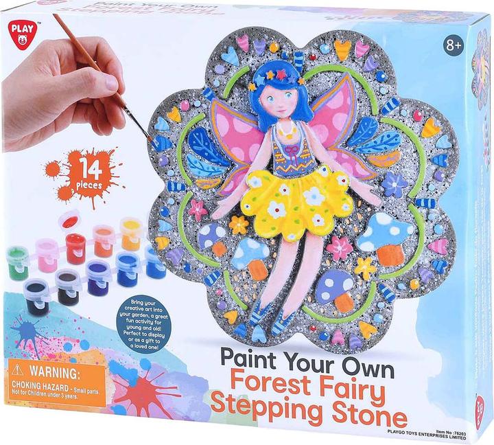 Play Malen Ihre eigene Waldfee auf Stein-Farbset, 14-tlg.