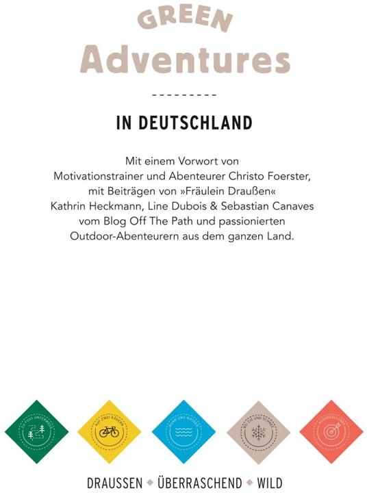 Produktbild Green Adventures in Deutschland (Deutsch, Andrea Lammert, Antje Gerstenecker, Erik Kormann, Kathrin Heckmann, Sebastian Canaves, 2021)