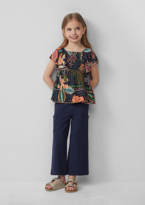 Immagine prodotto S.Oliver Bluse Gemusterte Bluse aus satinierter Viskose mit Smok-Detail (128, 134)