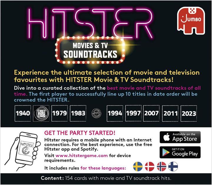 Produktbild Jumbo Hitster Soundtracks Nordic (Deutsch, Norwegisch, Finnisch, Schwedisch)
