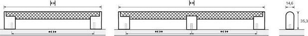 Actual product image Hettich Griff Varna schwarz matt 160 mm