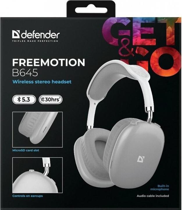 Actual product image Defender Bluetooth-Kopfhörer FR EEMOTION B645 GRAU (Wireless)