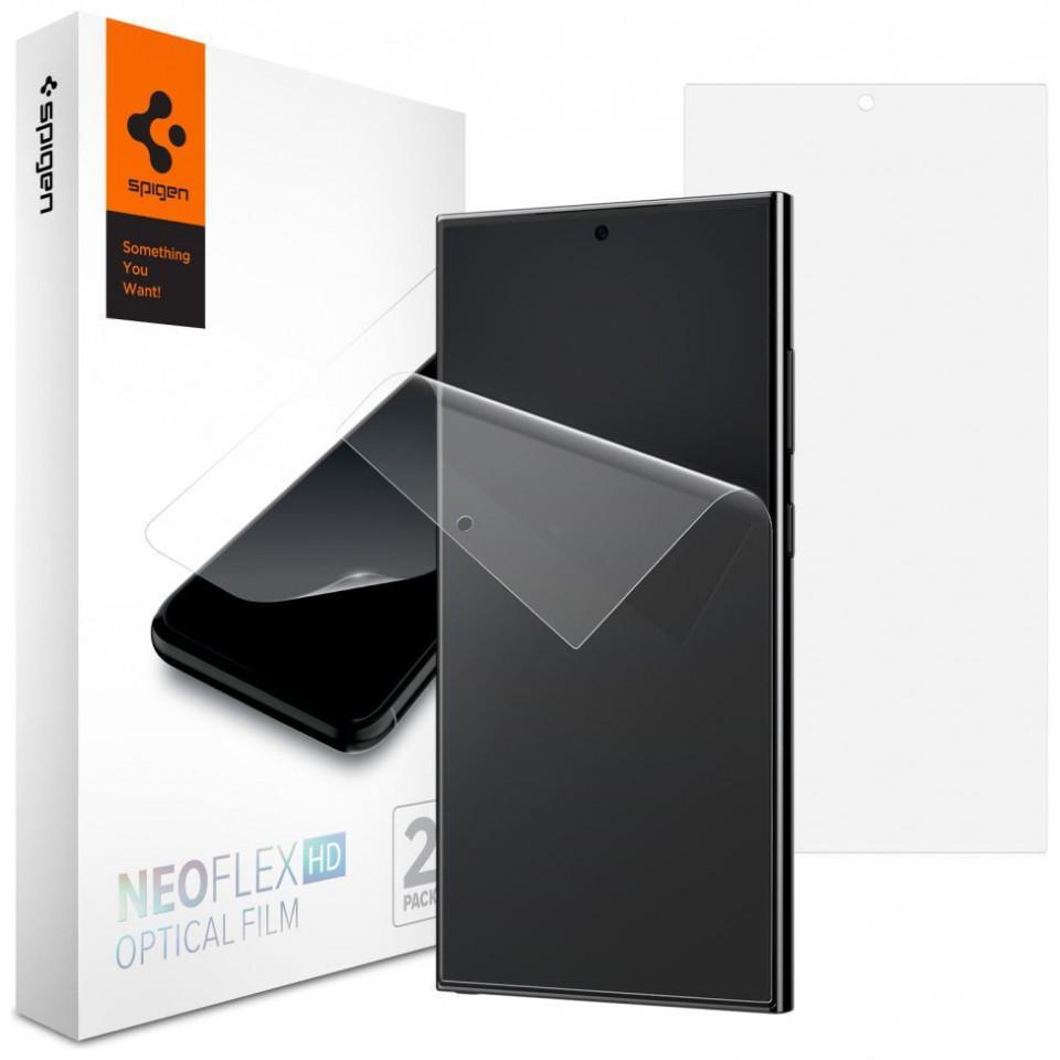 Spigen Neo Flex Hydrogelfolie für Samsung Galaxy S24 Ultra - 2 Stk. (2 Stück, Samsung Galaxy S24 Ultra), Smartphone Schu...
