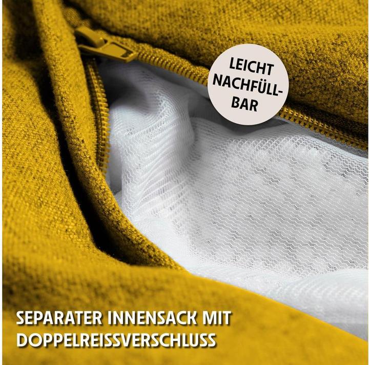 Produktbild Urbanara Sitzsack Basic-Comfort 250 l Polyester (PES), Gelb