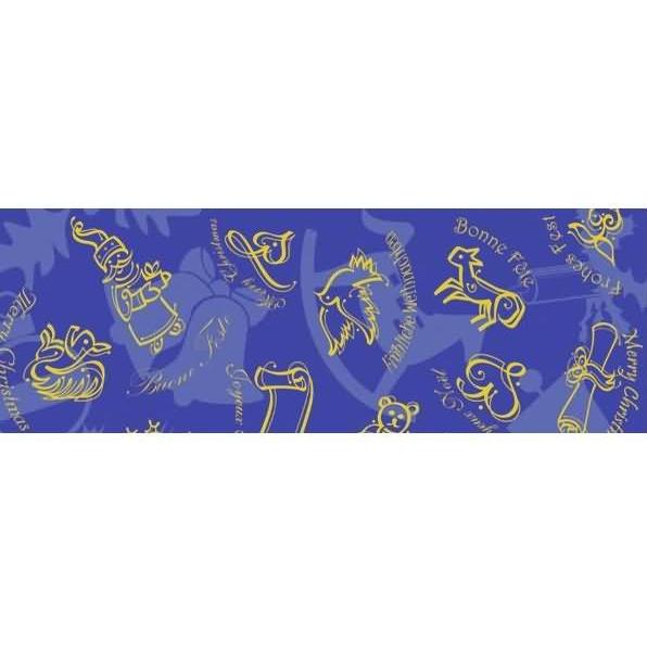 Ursus, Bastelpapier, Transparentpapier 115g/qm A4 VE=25 Blatt Christmas blau (115 g/m², 25 x)