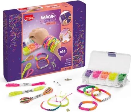 Immagine prodotto Maped Set di gioielli creativi IMAGIN'STYLE braccialetti NEON Set per la creazione di 14 braccialetti