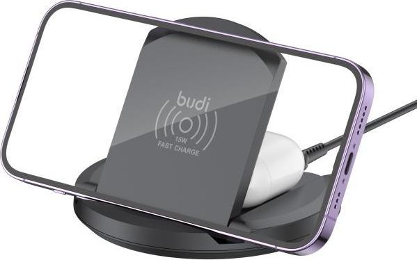 Produktbild Budi 2-in-1 Wireless Charger Faltbare Ladestation für Smartphone & AirPods (17.50 W)
