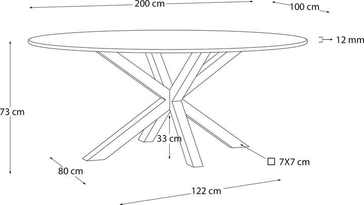 Produktbild Kave Home Argo (200 x 100 x 74.5 cm)