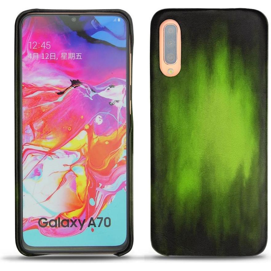 Noreve Lederschutzhülle (Samsung Galaxy A70), Smartphone Hülle, Grün