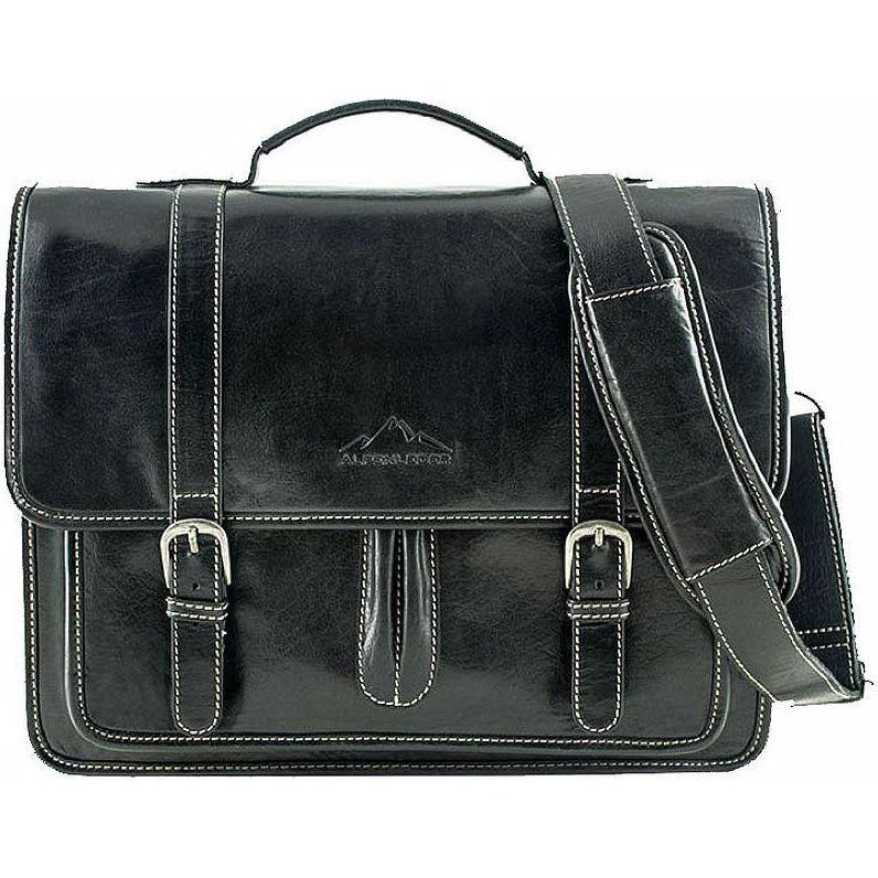 Alpenleder Notebooktasche Ohio Ebenholz 15 (15", Universal), Notebooktasche, Schwarz