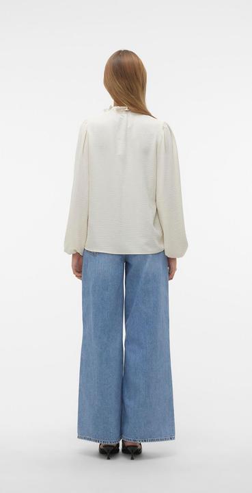 Produktbild Vero Moda Normal geschnitten V-Ausschnitt Elastische Bündchen Voluminöser Armschnitt Top Bluse (L)