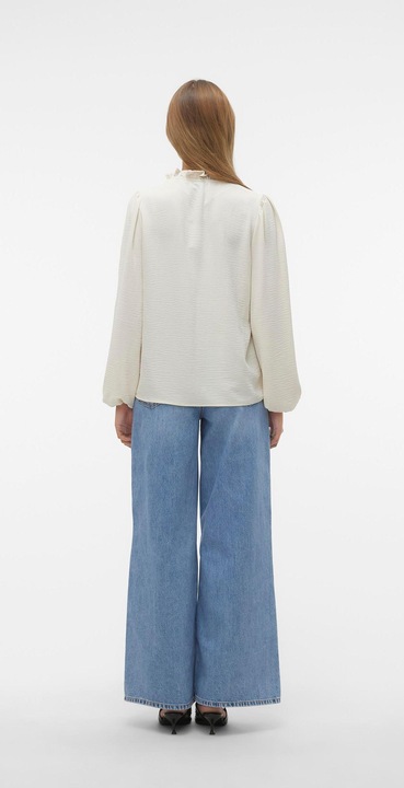 Immagine prodotto Vero Moda Vestibilità regolare Scollo a V Polsini elasticizzati Taglio voluminoso delle maniche Top Camicetta (L)