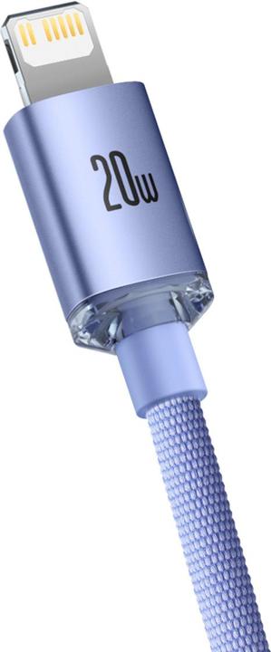 Produktbild Baseus Crystal Shine Series Fast Charging Data Cable Type-C to iP 20W 2m Purple (2 m, USB 2.0, 20 W)
