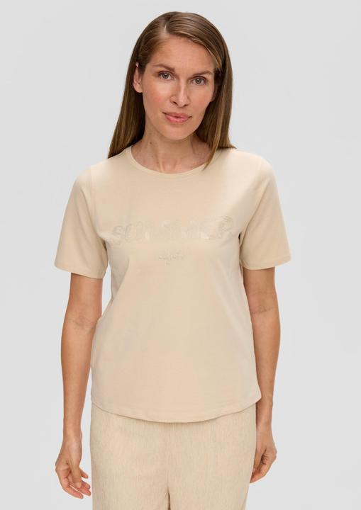 Produktbild S.Oliver T-Shirt T-Shirt aus Baumwollstretch mit Paillettenstickerei (38)