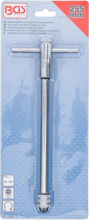 Produktbild BGS Werkzeughalter mit Gleitgriff für Gewindebohrer M3 - M10 255 mm