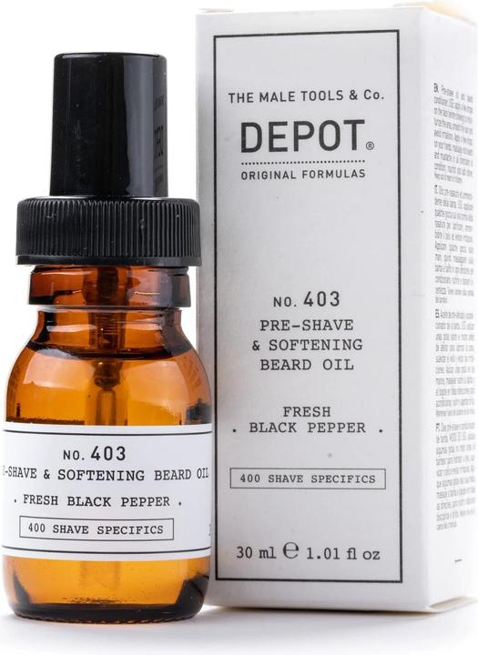 Image du produit Depot NO. 403 PRE-SHAVE&ampSOFT. BEARD OIL FRESH BLACK PEPPER 30 ml (30 ml)