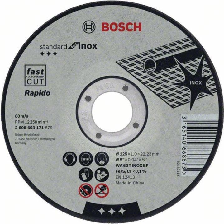 Immagine prodotto Bosch Professional Zubehör Disco da taglio PRO per acciaio inox e metallo, 125 x 1 x 22,23 mm