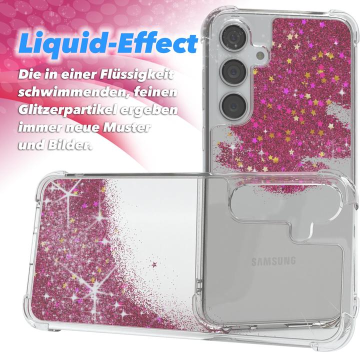 Produktbild EAZY CASE Liquid Glittery Hülle für Galaxy S24 Plus (Samsung Galaxy S24+)