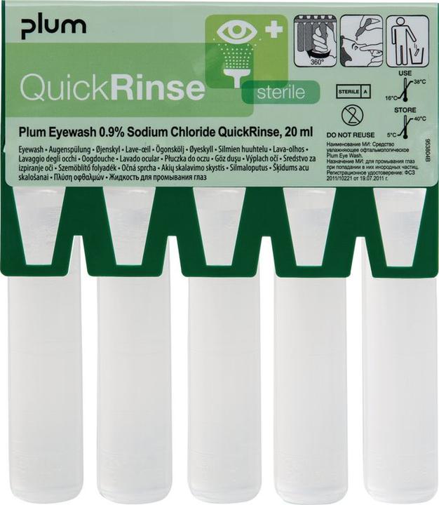 Plum Soluzione per il risciacquo degli occhi QuickRinse Sterile (Accessori per kit di primo soccorso)