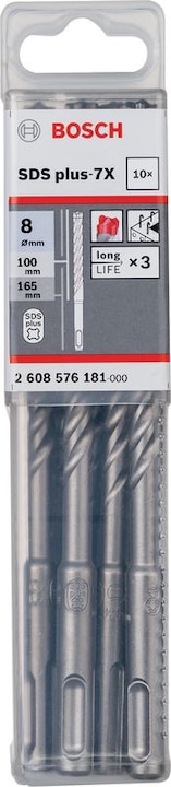 Actual product image Bosch Professional Zubehör Hammer drill bit SDS-plus 7X (up to 20 millimetres)
