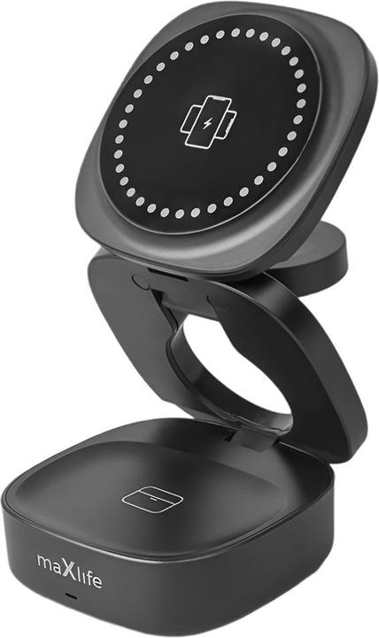 Immagine prodotto Maxlife MXWC-06 caricatore magnetico wireless 15W nero 3in1 (15 W)