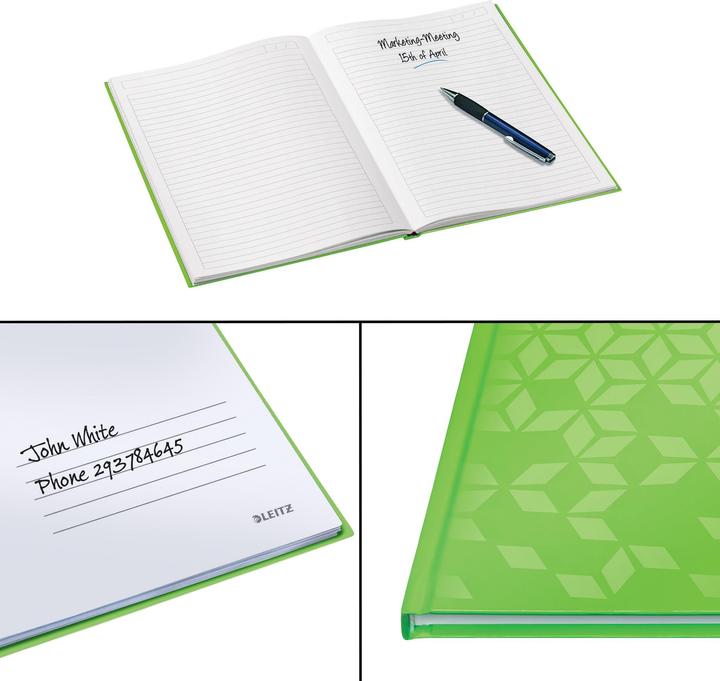 Produktbild Leitz Notizbuch WOW A5 4627-10-54 liniert, 90g grün (A5, Liniert, Harter Einband)