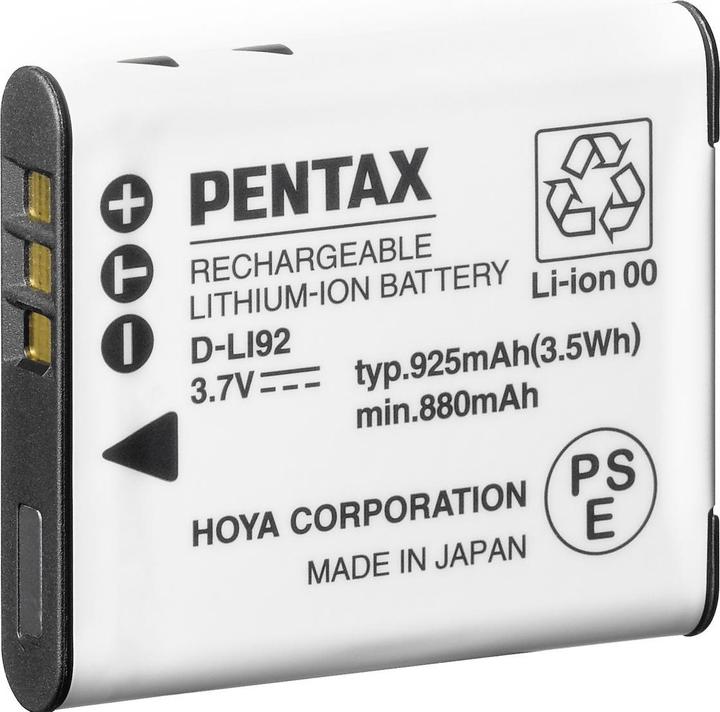 Image du produit Pentax Batterie Li-ion rechargeable D-LI92 (Batterie de l'appareil photo)