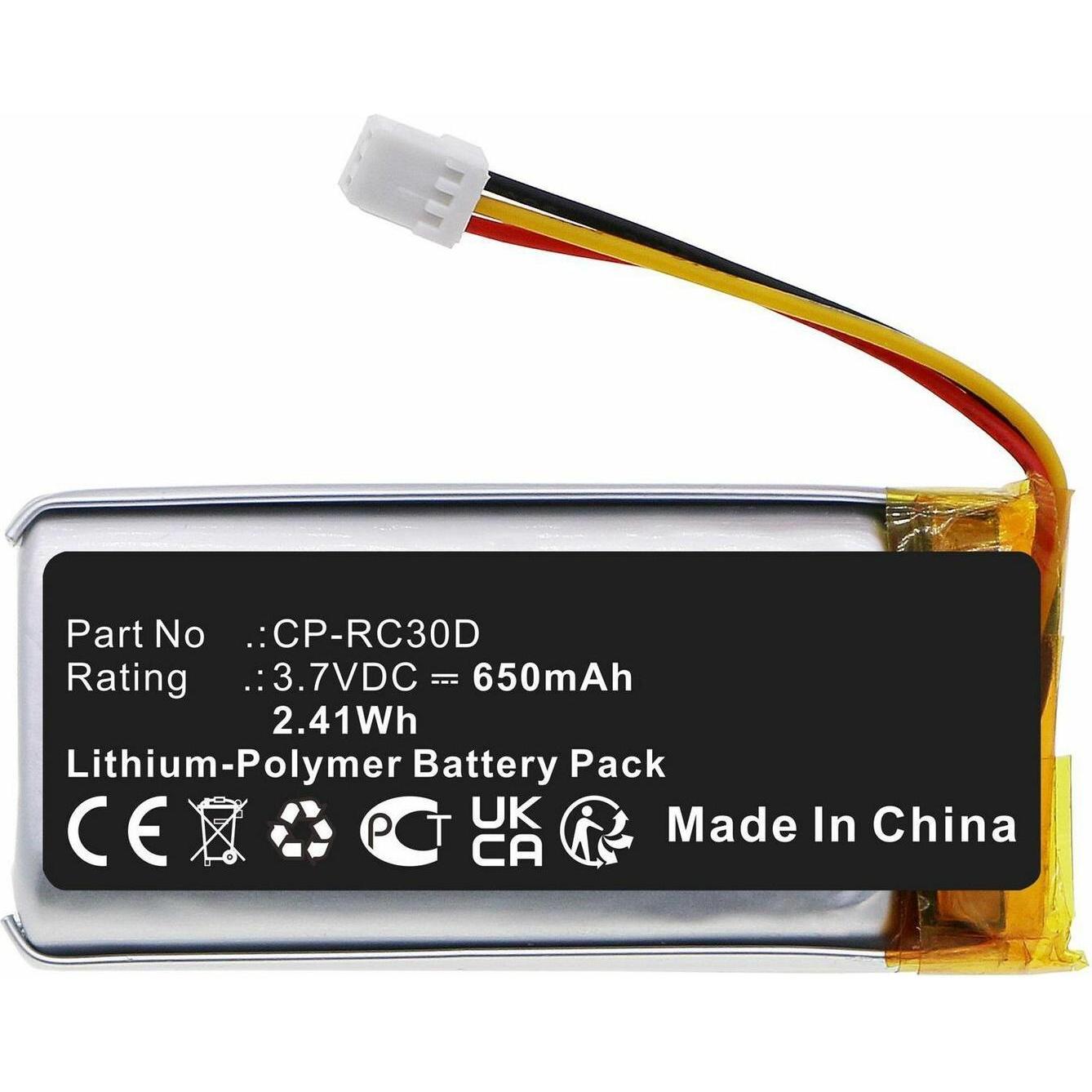 CoreParts Battery for RAZER, Maus + Tastatur Zubehör, Schwarz