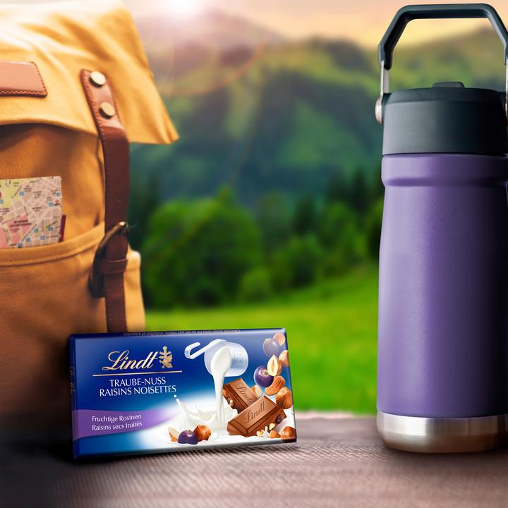 Immagine prodotto Lindt Tavoletta di cioccolato al latte con noce d'uva (100 g)