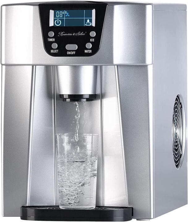 Image du produit Rosenstein & Söhne Machine à glaçons premium avec distributeur de glaçons & d'eau froide, 2 litres