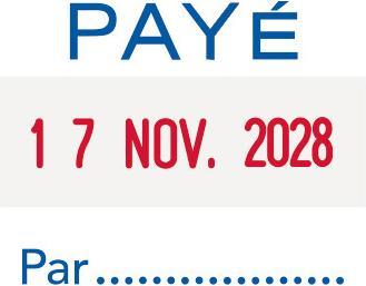 Actual product image Trodat Date stamp with texts